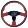 Nardi Twin Line Ratti, Punainen Nahka, Mustat Puolat, Ø35 cm