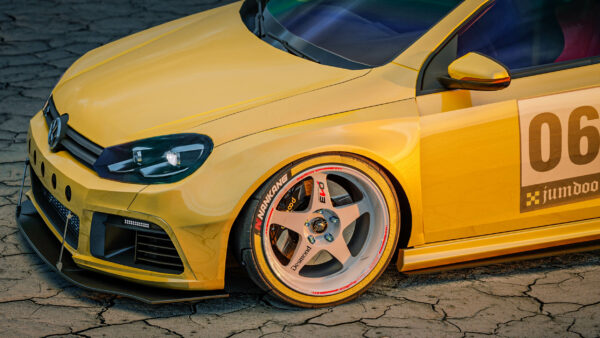 Jumdoo Leveä Bodykit Volkswagen Golf 6 R (3-ovinen)