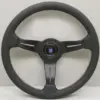 64aae2daffcb433fcb77dfca96336782.jpg Nardi Deep Corn Ratti, Musta Rei'itetty Nahka, Mustat Puolat, Italia Tikkaus, 50 mm Syvyys, Ø33 cm