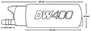7a4a6b70c6936238fbeff21f93c173d8.jpg Deatschwerks DW400 polttoainepumppu - 415 L/h E85
