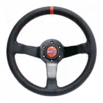 8190be3b5c6fdbc9b06e27159477d3d4.jpg Sparco Champion 330 mm Ratti (65 mm Syvyys), Musta Nahka, Mustat Puolat