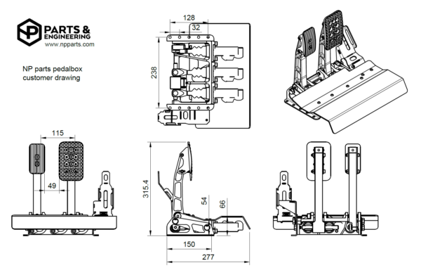 NP Parts Racing 3 Poljinsarja (Lattiamalli)