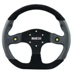 a077edd4d1e5ce8970bd63e90a8a630b.jpg Sparco L999 Litteä Ratti, Musta Nahka, Mustat Puolat
