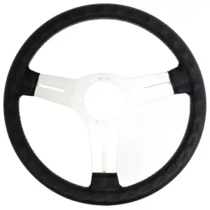a38bbff85b3443cbd73600a07a3fb470.jpg Nardi Competition Ratti, Musta Rei'itetty Nahka, Satiini Puolat, Harmaa Tikkaus, 40 mm Syvyys, Ø33 cm