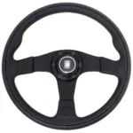 Nardi Twin Line Ratti, Musta Nahka, Mustat Puolat, Ø35 cm