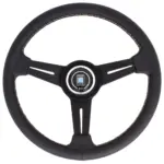 ba731b2f2cefea5eaf9bc5282f00fe38.jpg Nardi Classic ND33 Ratti, Musta Nahka, Mustat Puolat, Harmaa tikkaus, 40 mm Syvyys