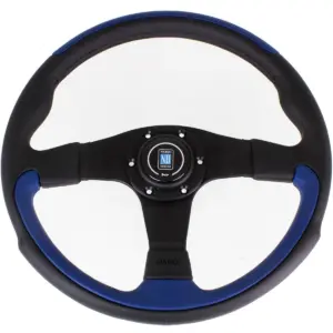 d6b2a04af2e527d4b3793cd5df5ae57f.jpg Nardi Leader Ratti, Sininen Nahka, Mustat Puolat, Ø35 cm