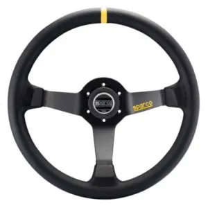 ddd86d1ca2c3f5554e3286d2e41f53b3.jpg Sparco R345 Ratti (63 mm Syvyys), Musta Mokkanahka, Mustat Puolat