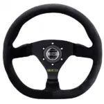 ff570b55cd4bb0248a486f52f9a9bde9.jpg Sparco L360 Litteä Ratti, Musta Mokkanahka, Mustat Puolat