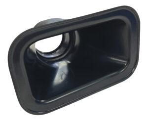 id150-75.jpg Suorakulmainen Revotec Ilmanotto, 150x75 mm Sisääntulo, 63-76 mm Lähtö