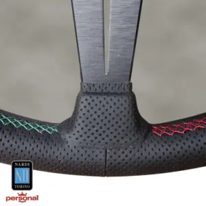 italia-sector2.jpg Nardi Deep Corn Ratti, Musta Rei'itetty Nahka, Mustat Puolat, 3-Osainen Italia Tikkaus, 50 mm Syvyys, Ø33 cm