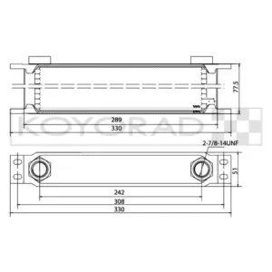 koyo-universal-oil-cooler-10-row2.jpg Koyorad 10 Rivinen Yleismallinen Öljynjäähdytin