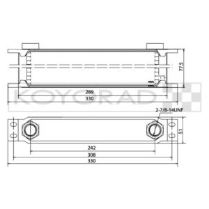 koyo-universal-oil-cooler-10-row2.jpg Koyorad 10 Rivinen Yleismallinen Öljynjäähdytin