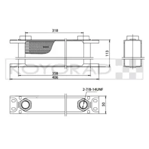 koyo-universal-oil-cooler-15-row2.jpg Koyorad 15 Rivinen Yleismallinen Öljynjäähdytin