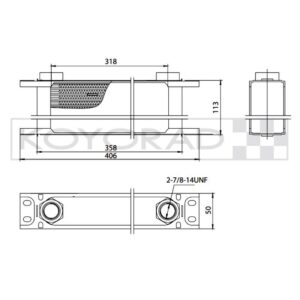 koyo-universal-oil-cooler-15-row2.jpg Koyorad 15 Rivinen Yleismallinen Öljynjäähdytin