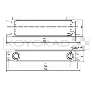 koyo-universal-oil-cooler-19-row2.jpg Koyorad 19 Rivinen Yleismallinen Öljynjäähdytin