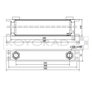 koyo-universal-oil-cooler-19-row2.jpg Koyorad 19 Rivinen Yleismallinen Öljynjäähdytin