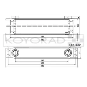 koyo-universal-oil-cooler-25-row2.jpg Koyorad 25 Rivinen Yleismallinen Öljynjäähdytin