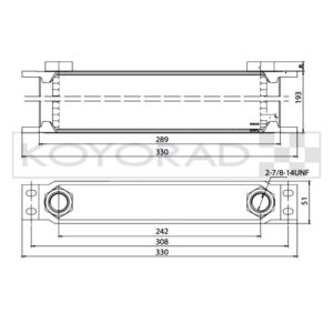 koyo-universal-oil-cooler-25-row2.jpg Koyorad 25 Rivinen Yleismallinen Öljynjäähdytin