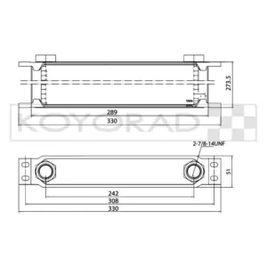 koyo-universal-oil-cooler-35-row2.jpg Koyorad 35 Rivinen Yleismallinen Öljynjäähdytin