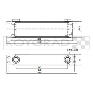 koyo-universal-oil-cooler-35-row2.jpg Koyorad 35 Rivinen Yleismallinen Öljynjäähdytin