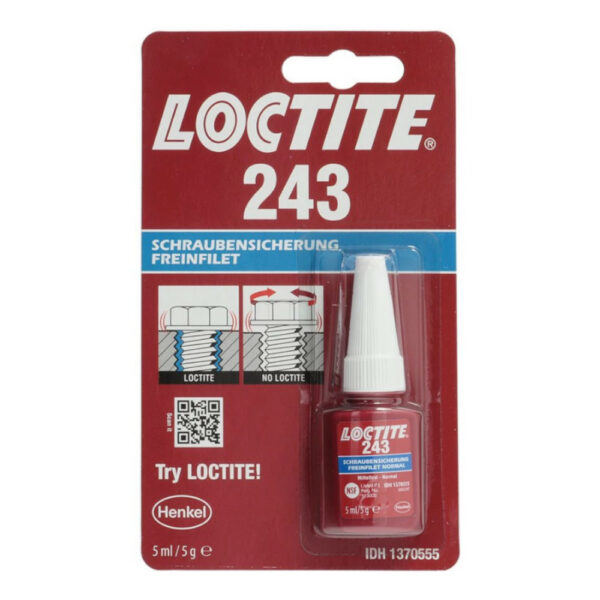 Loctite 243 Keskiluja Kierrelukite (Sininen, 5 ml)