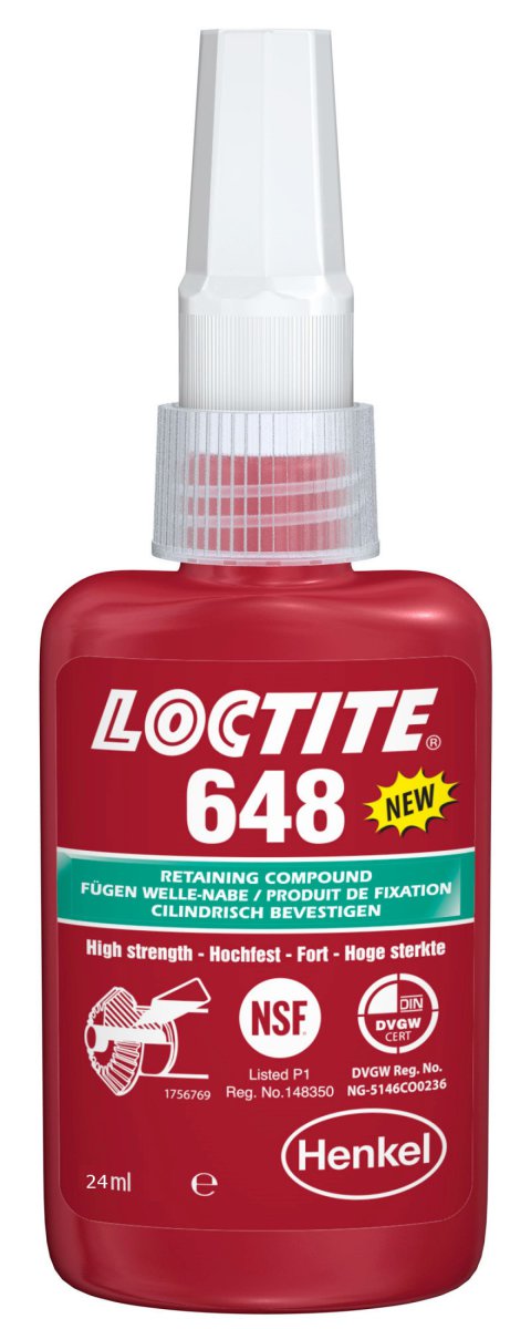 Loctite 648 Korkean Lämmön Pidätysaine (Vihreä, 24 ml)