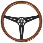 Nardi Classic ND39 Ratti, Puu, Musta Upotus, Mustat Puolat, 30 mm Syvyys