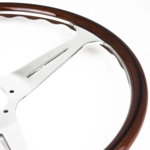 Nardi Classic ND39 Ratti, Puu, Musta Upotus, Kromi Puolat, 25 mm Syvyys
