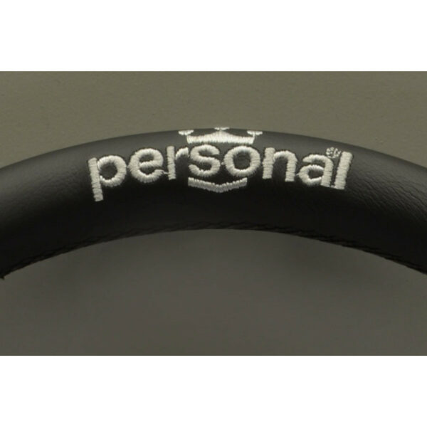 Personal Pole Position Ratti - 330 mm - Musta Nahka & Mokkanahka, Mustat Puolat, Hopeinen Logo