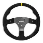 r350b_suede_015r350cso.jpg Sparco R350B Litteä Ratti, Mokkanahka, 2 Painiketta