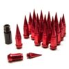 spike-red.jpg Punaiset Teräksiset Piikkipyörän Mutterit - M12x1.5 (20 kpl)
