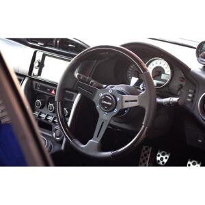 GReddy Sports "Real Carbon" Ratti (47 mm syvyys), mustat puolat - 340 mm