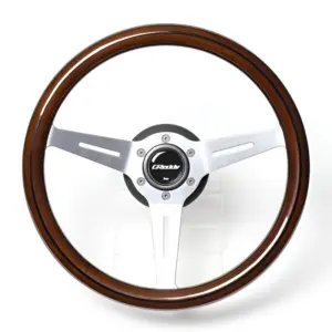 greddy-16600009-01.jpg GReddy Sports "Wood Type" Ratti (47 mm syvyys), tummanruskea, alumiiniset puolat - 340 mm