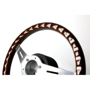 greddy-16600009-03.jpg GReddy Sports "Wood Type" Ratti (47 mm syvyys), tummanruskea, alumiiniset puolat - 340 mm