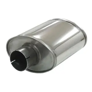 xlarge-u307600r.jpg Ruostumattomasta Teräksestä Valmistettu Turb-Tight-Ovaali Äänenvaimennin 140x220 mm - Liitokset Ø76,2 mm (3")