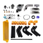 ggt04e-g-kit-vl12.jpg T3/t4 Turbo Kit 350hv + hukkaportti + välijäähdytin + putki + BOV + öljyputki, 10 kpl