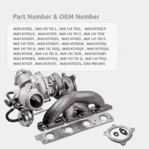 ggt06h145701q1-1.jpg Turboahdin Audi A4 A5, VW Volkswagen 2.0 TFSI 2009-2012 Quattro 06H145702L 06H145701Q