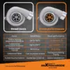 gt45-jd6.jpg Billet kompressorin pyörä katuversio Turbo Turboahdin GT45 T4 V-laippa kom. A/R .66 A/R 1.05 öljyjäähdytteinen 600+hv