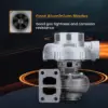 t709@002.jpg T70 Turboahdin Universaali, 70 A/R T3 V Band Flange, öljyjäähdytteinen, 500 hv