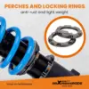 MaXpeedingrods T6 Advanced Series Coilover Hyundai Coupe Tuscani 2003-2008, 24-tie säädettävä iskunvaimennin