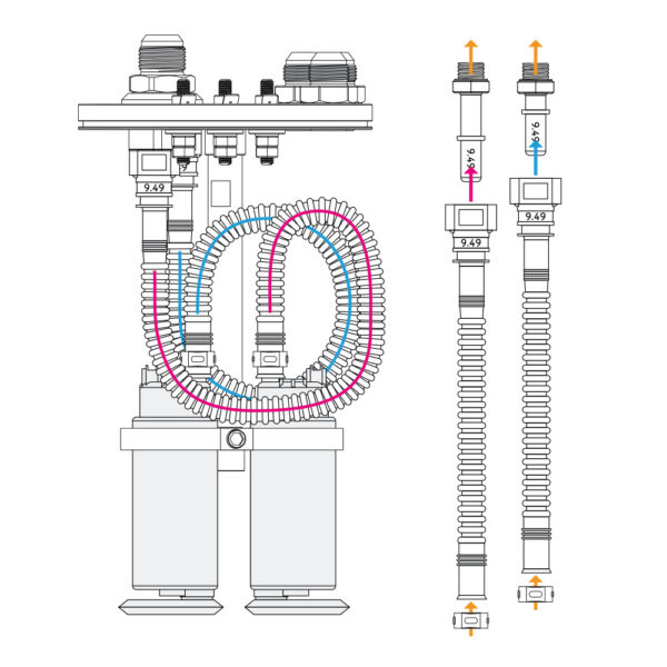 SAE ID10 polttoainepumppuasennussarja yhdelle polttoainepumpulle