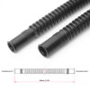 Mustat nylon-virtauskourut polttoainesäiliöön Ø8/10mm 350mm