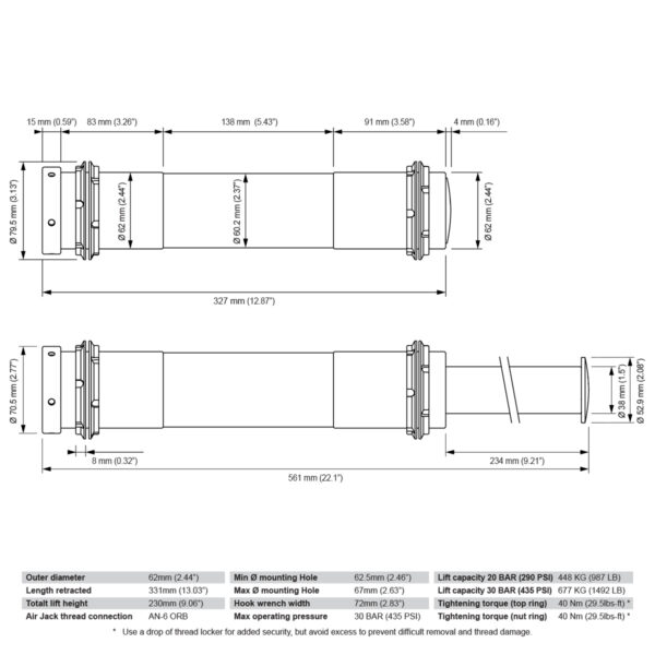 Air Jack 60 Kilpailu / Korkeapaine
