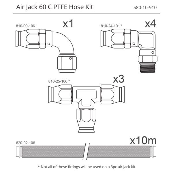Air Jack PTFE-letkusarja