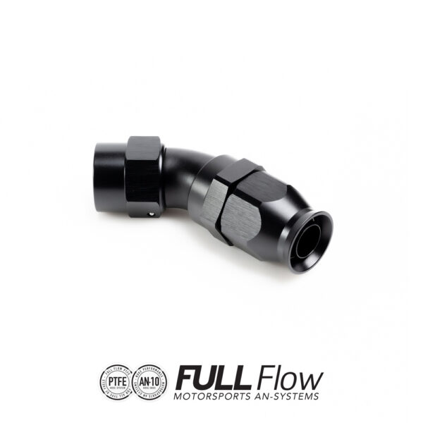 Full Flow PTFE-letkuliitin 45 astetta AN-10