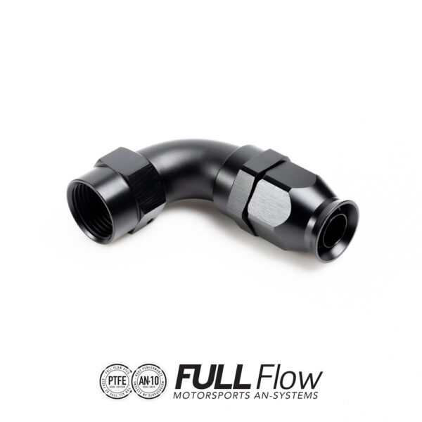 Full Flow PTFE-letkuliitin 90 astetta AN-10
