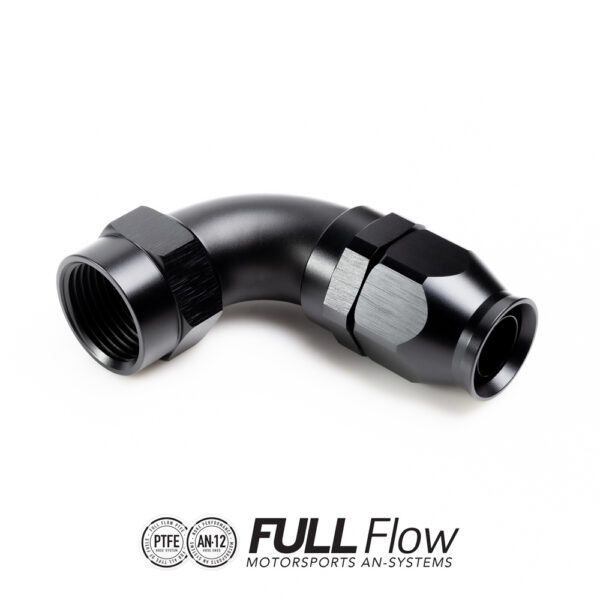 Full Flow PTFE-letkuliitin 90 astetta AN-12