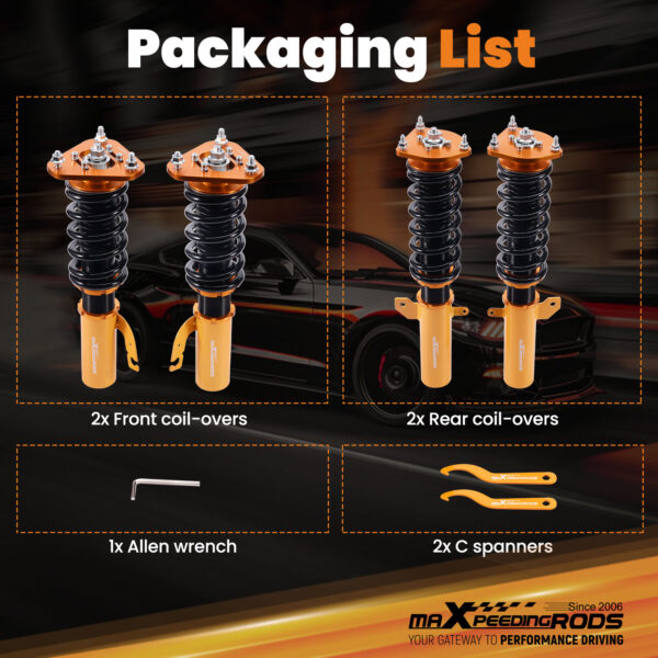 Coilover-jousituspaketti yhteensopiva Toyota Celica Coupe ja Convertible T18 T20 1989–1999