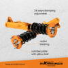 Yhteensopiva BMW 3-sarja E36 1990–1999 Maxpeedingrods iskunvaimentimet edessä ja takana, coilover-madallussarja